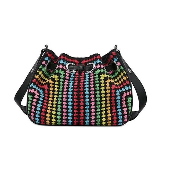 KARL LAGERFELD PARIS Desiree Crossbody Black Multicolor S Bag Retail: $248.00 - Picture 2 of 9